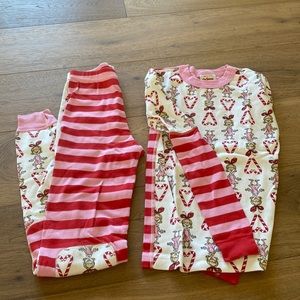 Two pair of Hannah Anderson Christmas pyjamas size 10 and size 12